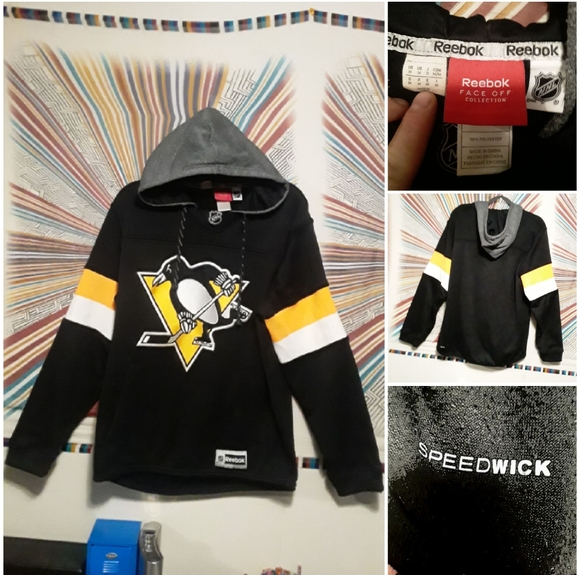 Reebok/NHL/Pittsburgh Penguins Unisex Medium Hooded Jersey - Picture 1 of 16
